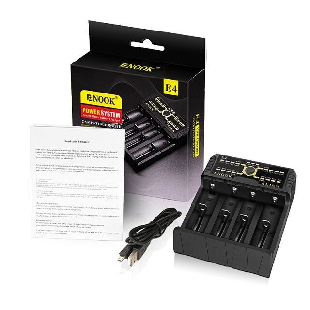 Enook E4 Li Ion Batteries Caricabatterie Scarica con carica di Ake DC 3.6V / 3.7V