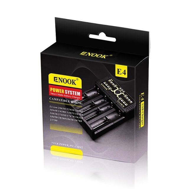 Enook E4 Li Ion Batteries Caricabatterie Scarica con carica di Ake DC 3.6V / 3.7V