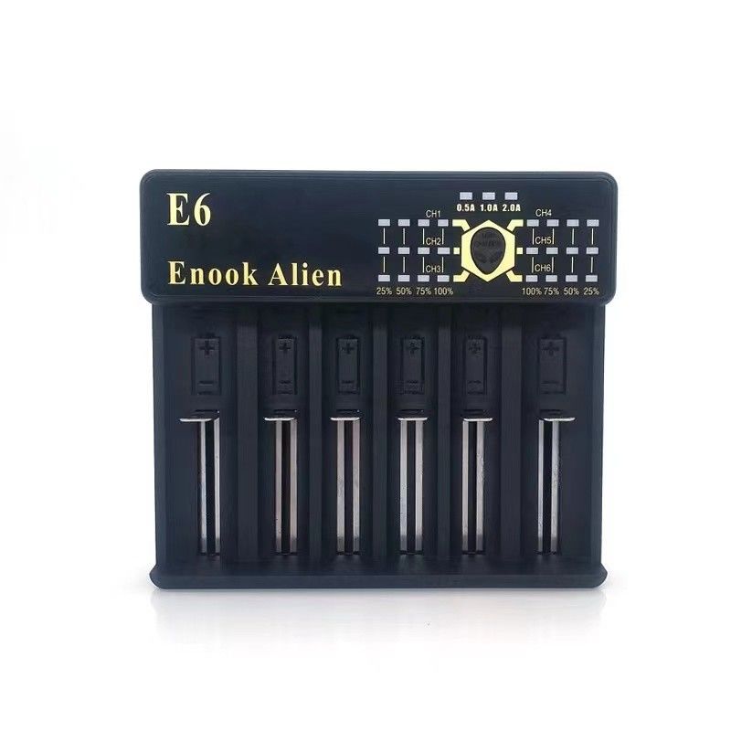 2A 6 Caricatore di batteria agli ioni di litio 18650/26650/18350/18490/18500