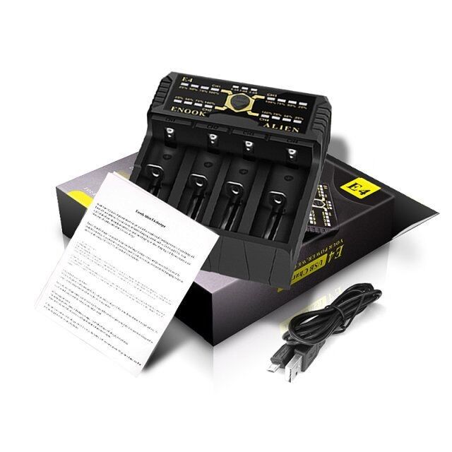Enook E4 Li Ion Batteries Caricabatterie Scarica con carica di Ake DC 3.6V / 3.7V