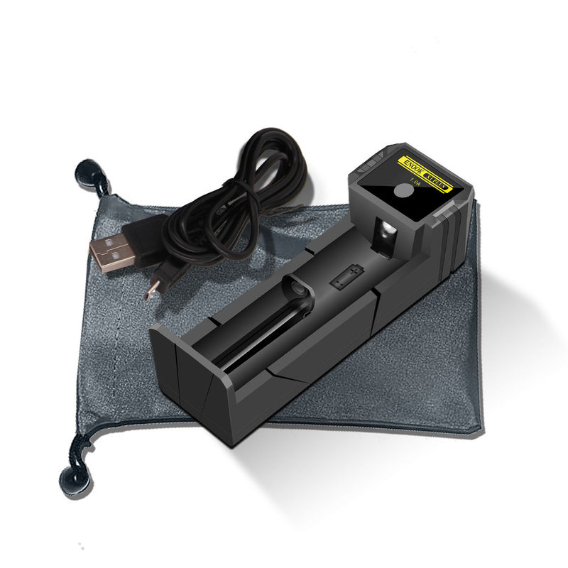 Caricabatterie mono slot agli ioni di litio 1.0A corrente USB 18650 caricabatterie veloce