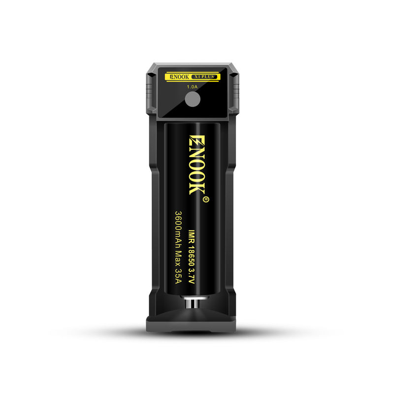 Caricabatterie mono slot agli ioni di litio 1.0A corrente USB 18650 caricabatterie veloce