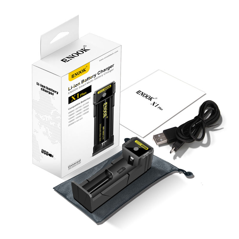 Caricabatterie agli ioni di litio DC 5V 1A Compatibile con batterie 26650 20700 21700 18650