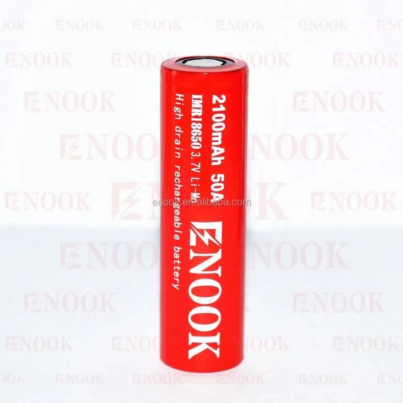 Portatile 18650 Batteria Li-Ion ad alto drenaggio 2100mAh 3.7V Max 50A Con capo piano