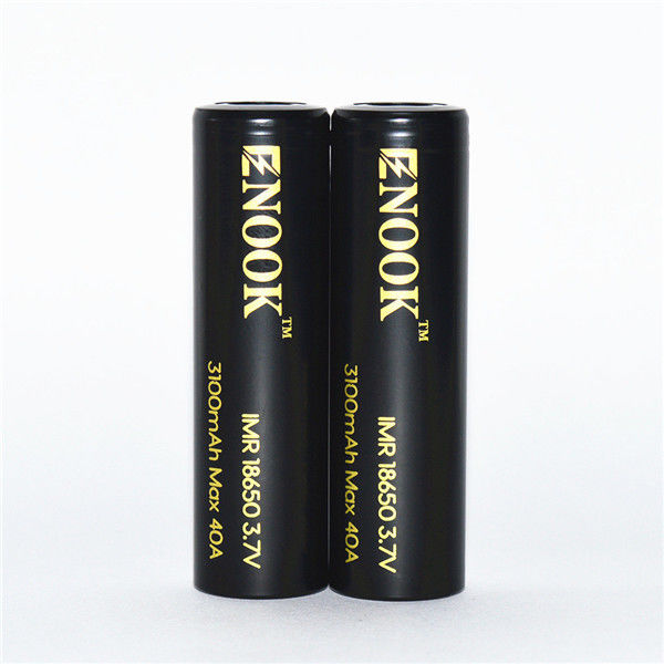 3100mAh 3.7V 18650 Batterie Li-ion a pulsante 40A Batterie ricaricabili ad alto drenaggio