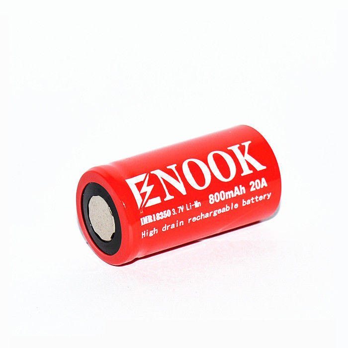 Batteria ricaricabile IMR Li Ion 800mAh 20amp 18350 Li Mn Batteria per torcia