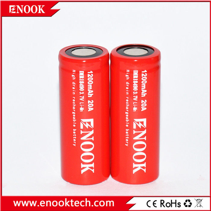 18490 Cella batteria agli ioni di litio cilindrica 1200mAh 3.7V 20A Per bicicletta elettrica