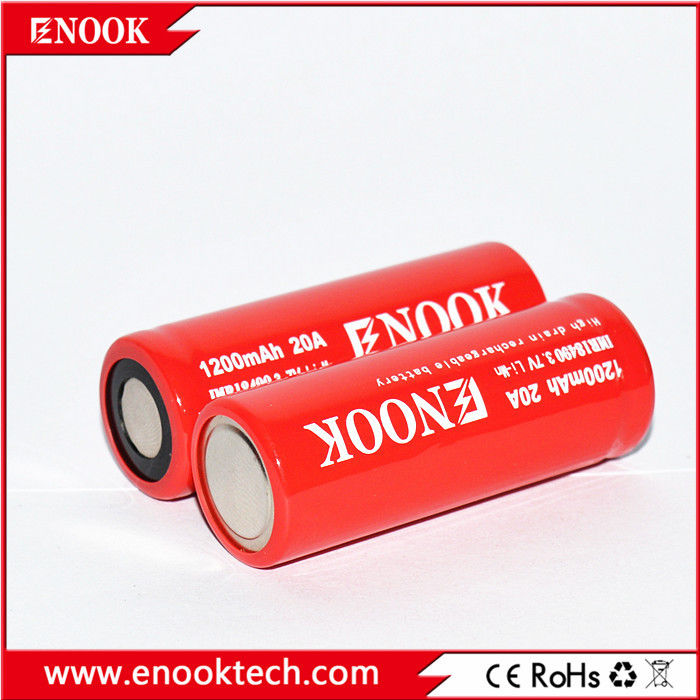 18490 Cella batteria agli ioni di litio cilindrica 1200mAh 3.7V 20A Per bicicletta elettrica