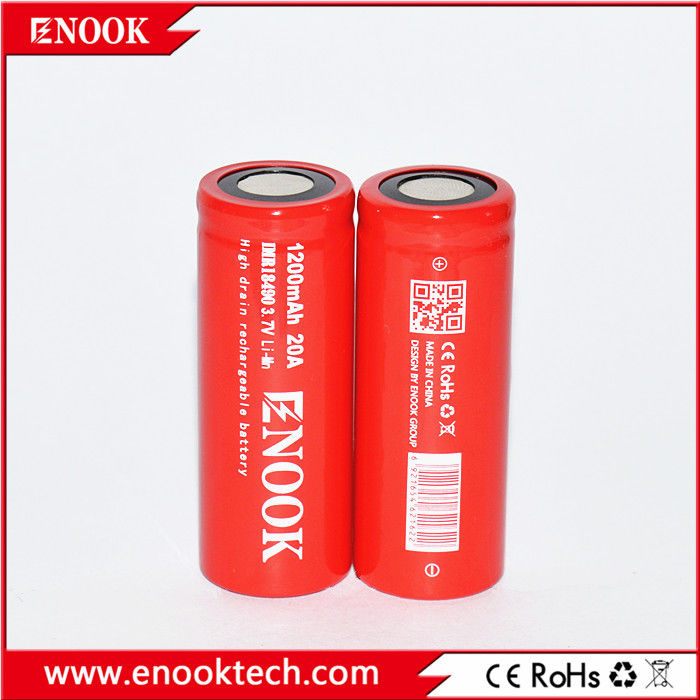 18490 Cella batteria agli ioni di litio cilindrica 1200mAh 3.7V 20A Per bicicletta elettrica
