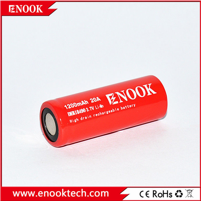 18490 Cella batteria agli ioni di litio cilindrica 1200mAh 3.7V 20A Per bicicletta elettrica