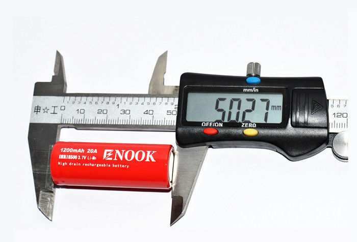 Enook 1200mAh 20A Batteria agli ioni di litio Cella 3.7V 18500 Batteria ricaricabile agli ioni di litio
