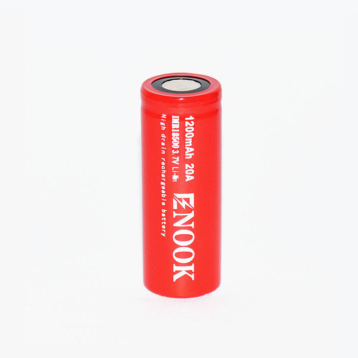 Enook 1200mAh 20A Batteria agli ioni di litio Cella 3.7V 18500 Batteria ricaricabile agli ioni di litio