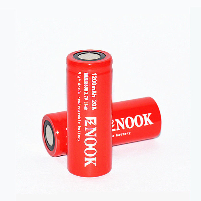 Enook 1200mAh 20A Batteria agli ioni di litio Cella 3.7V 18500 Batteria ricaricabile agli ioni di litio