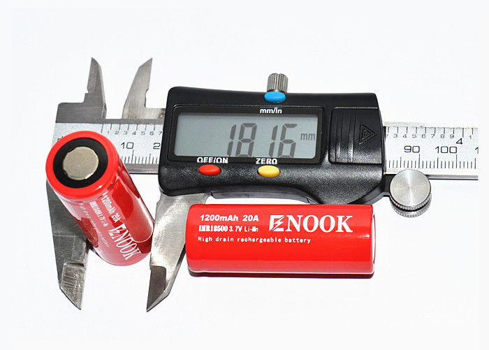 Enook 1200mAh 20A Batteria agli ioni di litio Cella 3.7V 18500 Batteria ricaricabile agli ioni di litio