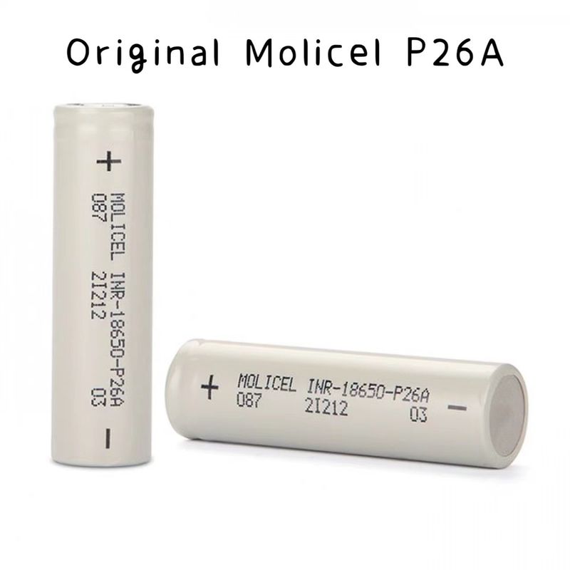 Cellula ad alte prestazioni 3.7v I Molicel 3.7v 2600mah 18650 P26A Batteria ricaricabile per elettronica di consumo