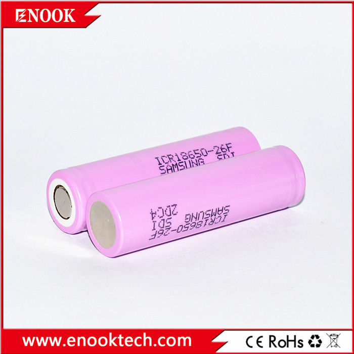ICR18650 2200 mAh samsung-26F 3.7V Batteria ricaricabile agli ioni di litio ad alta velocità di scarica