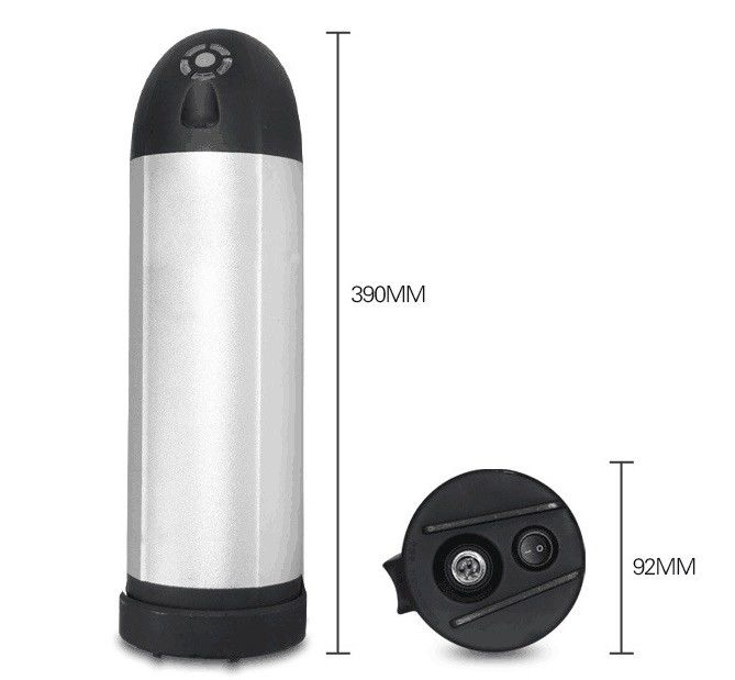 36V 20Ah E Bike Lithium Battery Pack Silver Kettle Tipo personalizzato
