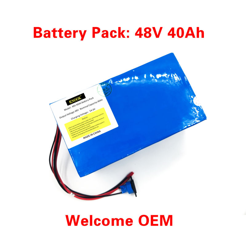 48V 40Ah 50A Batteria per scooter E Tipo blu Batteria per biciclette al litio con caricabatterie