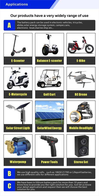 Batterie 1500W Bici elettrici 48v batteria agli ioni di litio 25AH 30ah 40ah con BMS per scooter Ebike