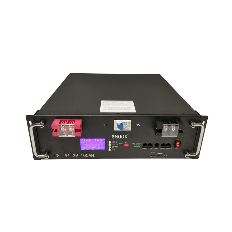 Enook Batteria al litio 51.2V 100ah 200ah LiFePO4 Server Rack Batteria con display LCD per sistema di accumulo di batterie domestiche