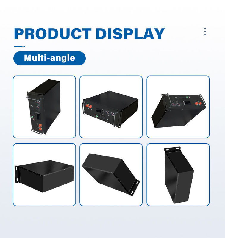Smart BMS LiFePO4 10kwh 48V 200Ah Solar Lithium Ion Server Rack Mounted Battery Pack per il sistema solare