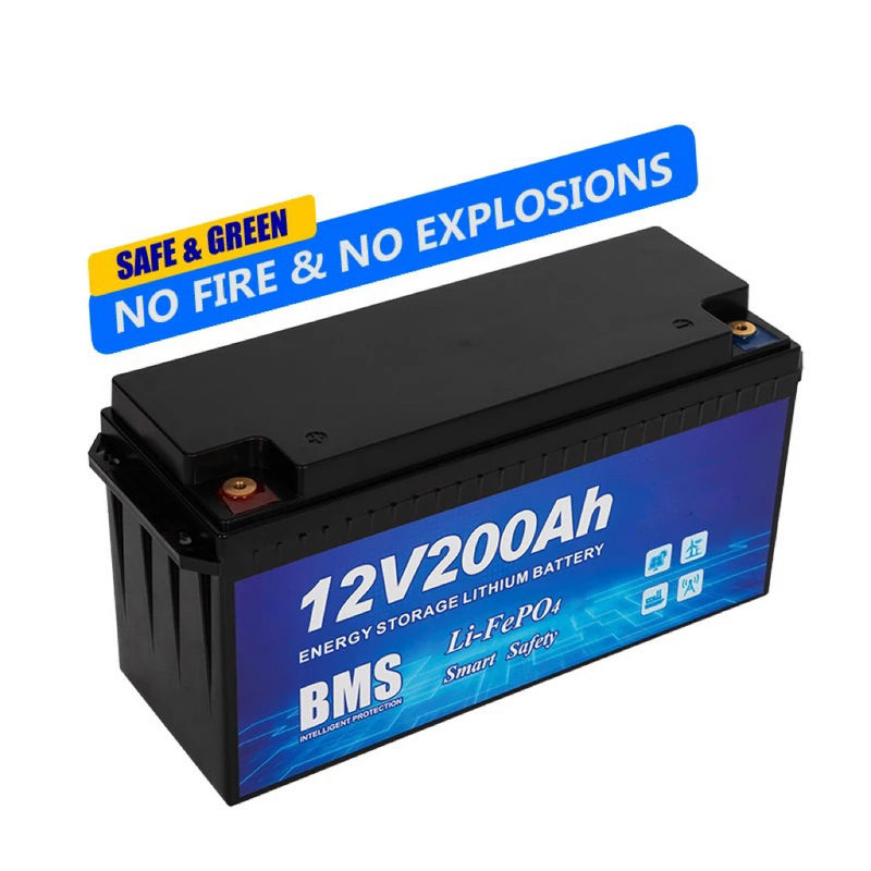 12V 100Ah Deep Cycle Ion Battery 200Ah 24V Lithium Ion Battery Pack per Camping Car RV Boat