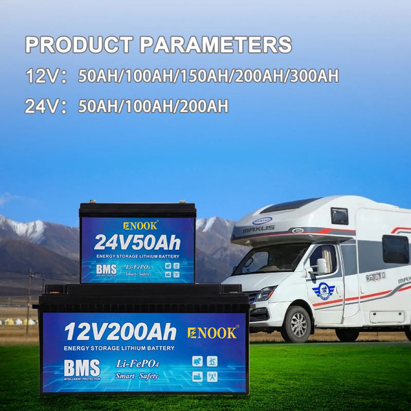 Vita del ciclo profondo 4000 volte 12V 200ah Batteria LiFePO4 per sistema di accumulo solare domestico e camper