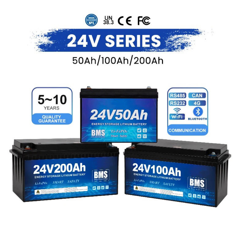 12V 24V 48V Lifepo4 batteria con 120A corrente di scarica batteria al litio ferro fosfato