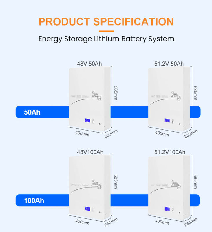Enook Solar 5KWH 10KWH LifePO4 Batteria al litio 24V 48V Energia solare 200Ah Power Wall Lifepo4 Pack