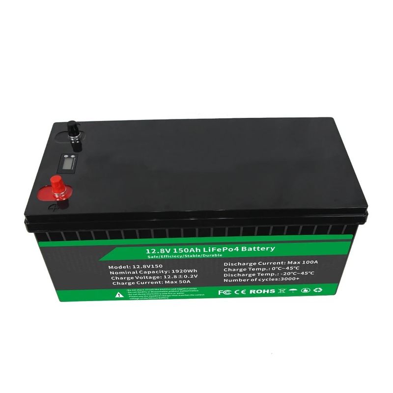 12.8v 100ah 150ah 105ah 200ah batterie agli ioni di litio con funzione BMS avanzata