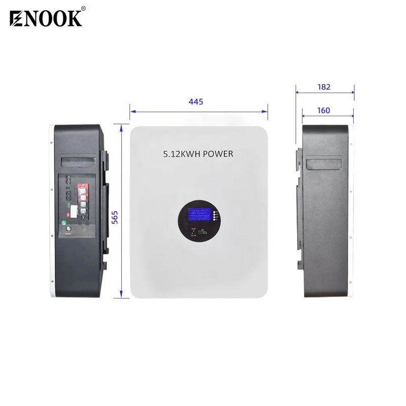Personalizzazione 51.2V 100A 5.12KWh Lifepo4 Home Storage Battery con Smart BMS