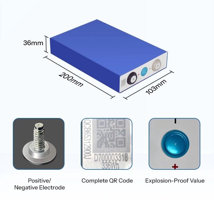 Codice QR originale Lifep04 Batteria agli ioni di litio 280ah 105ah 200ah 304ah 50ah 173ah Grado A