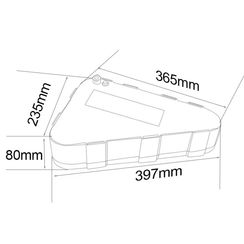 18650 Triangolo cellulare 36V/ 48V/ 52V/ 60V/ 72V Batteria per biciclette elettriche con capacità 13Ah~17.5Ah